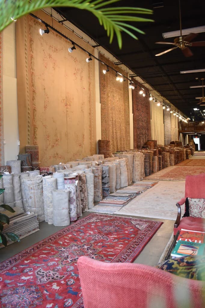 Inside the Bijar Oriental Rugs showroom on Miami Circle in Atlanta