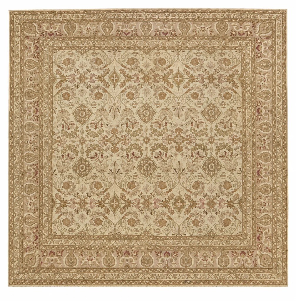 Antique Fine Agra rug, 10'6" x 10'8". Indian. Stock T-4111.